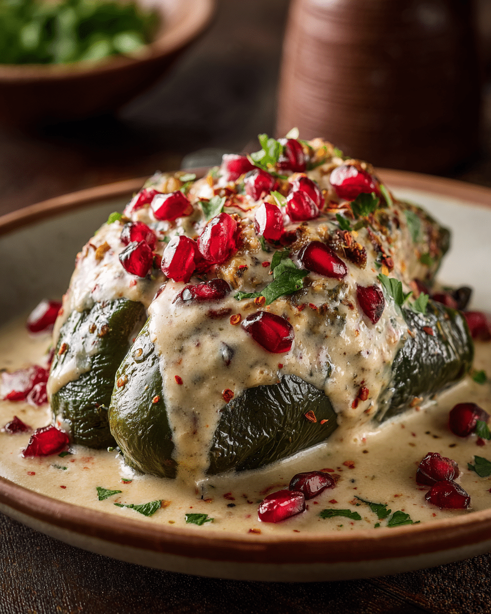 Chiles en Nogada with Sauce – Patriotic, Filled & Elegant Mexican Independence Day Food