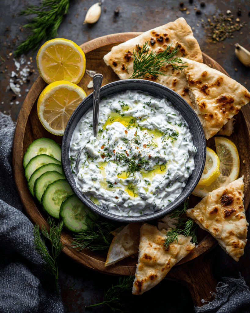 Greek Tzatziki Dip – Garlicky, Yogurt-Rich & Perfect with Pita
