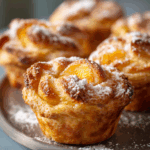 Peach Pie Cruffins – Flaky, Buttery & Uniquely Peach-Filled Pastry