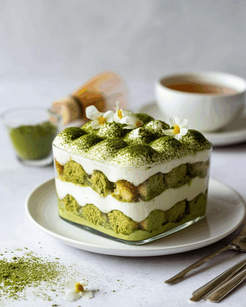 Matcha Tiramisu – Earthy, Creamy & Aesthetic-Friendly