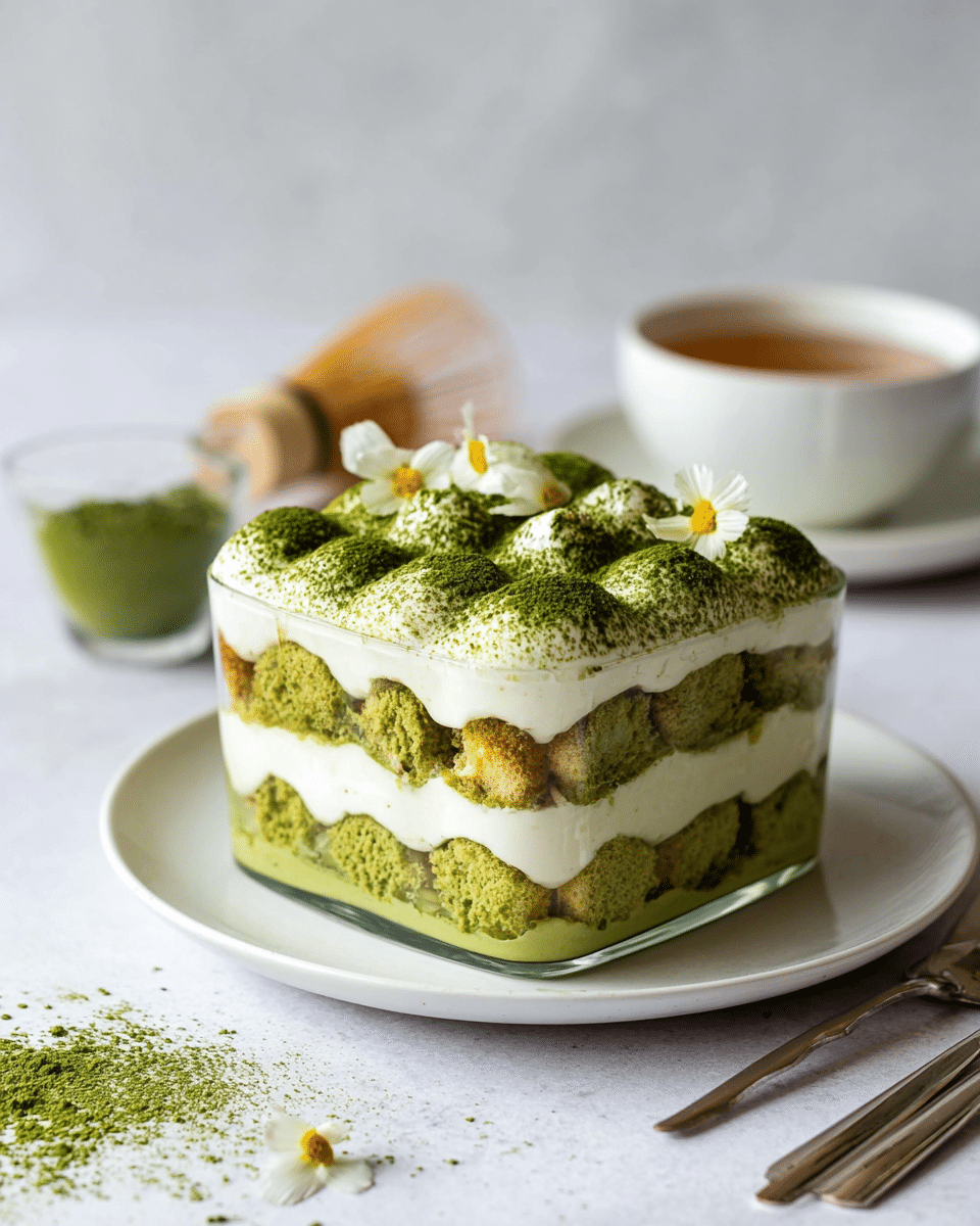 Matcha Tiramisu – Earthy, Creamy & Aesthetic-Friendly