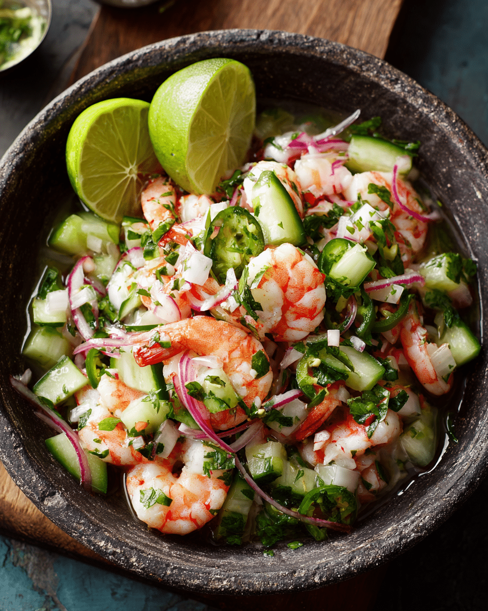 Aguachile Shrimp with Lime – Zesty, Fresh & Bright Mexican Independence Day Food