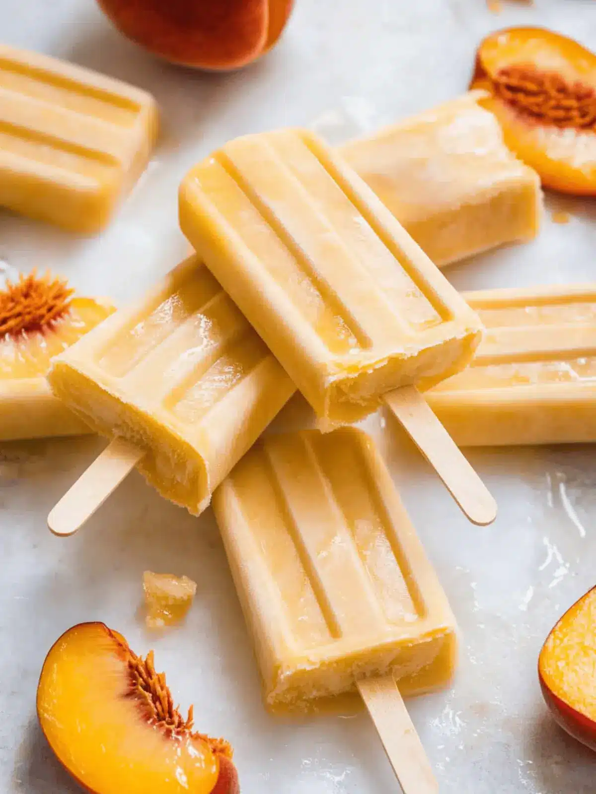 Creamy Peach Popsicles