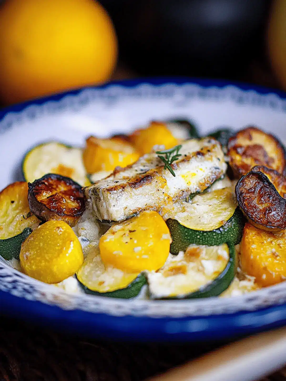 Delicious Summer Squash Casserole with Patty Pan and Globe Zucchini