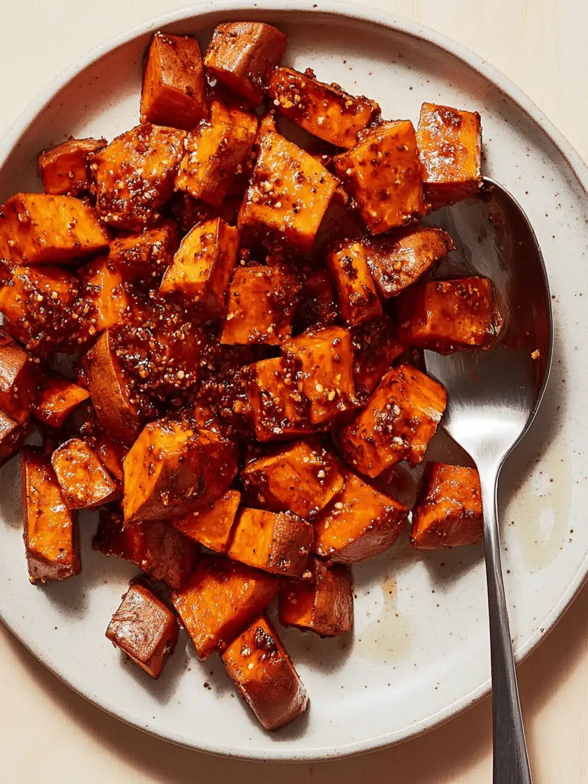 Roasted Sweet Potatoes With Spiced Maple Glaze