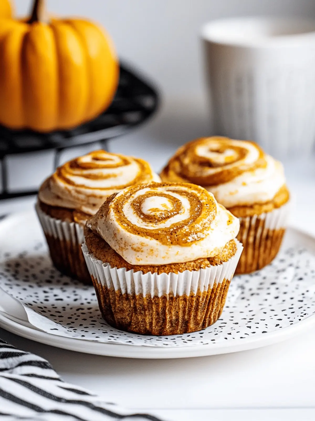 PUMPKIN CREAM CHEESE SWIRL MUFFINS