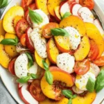 10-Minute Peach Caprese Salad with Heirloom Tomatoes (Easy!)