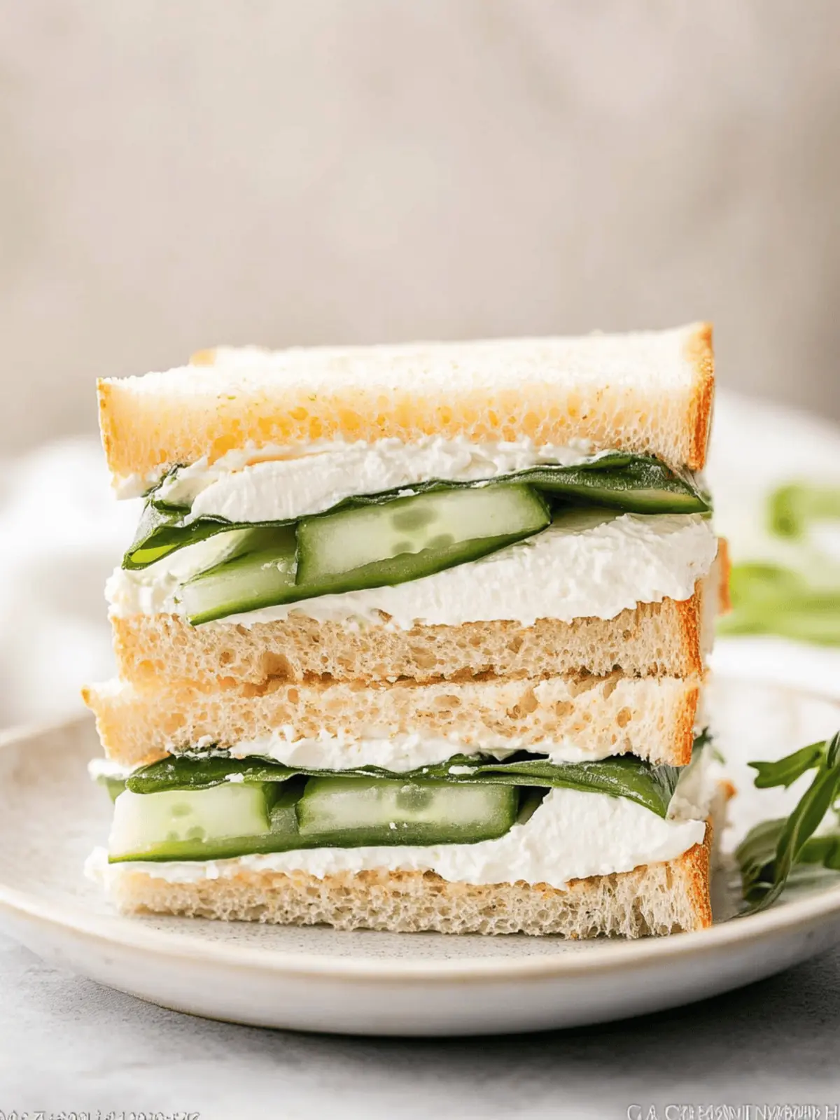 Classic Cream Cheese & English Cucumber Sandwich Bliss