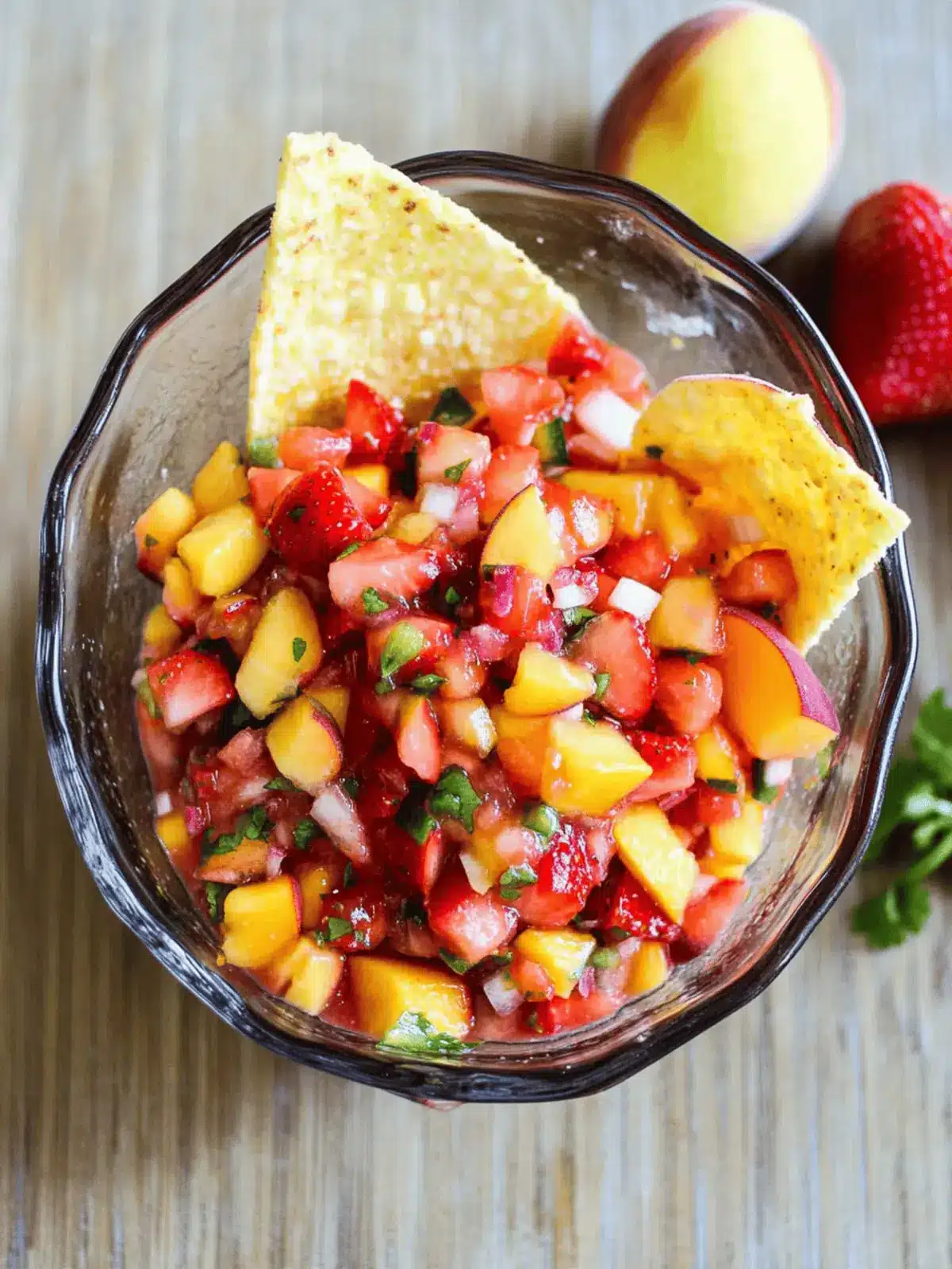 Strawberry and Peach Salsa
