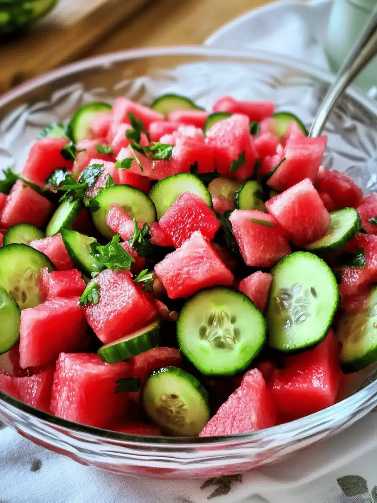 Old-Fashioned Watermelon Cucumber Salad That's Sweet and Savory