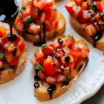 Tomato Basil Bruschetta with Balsamic Drizzle