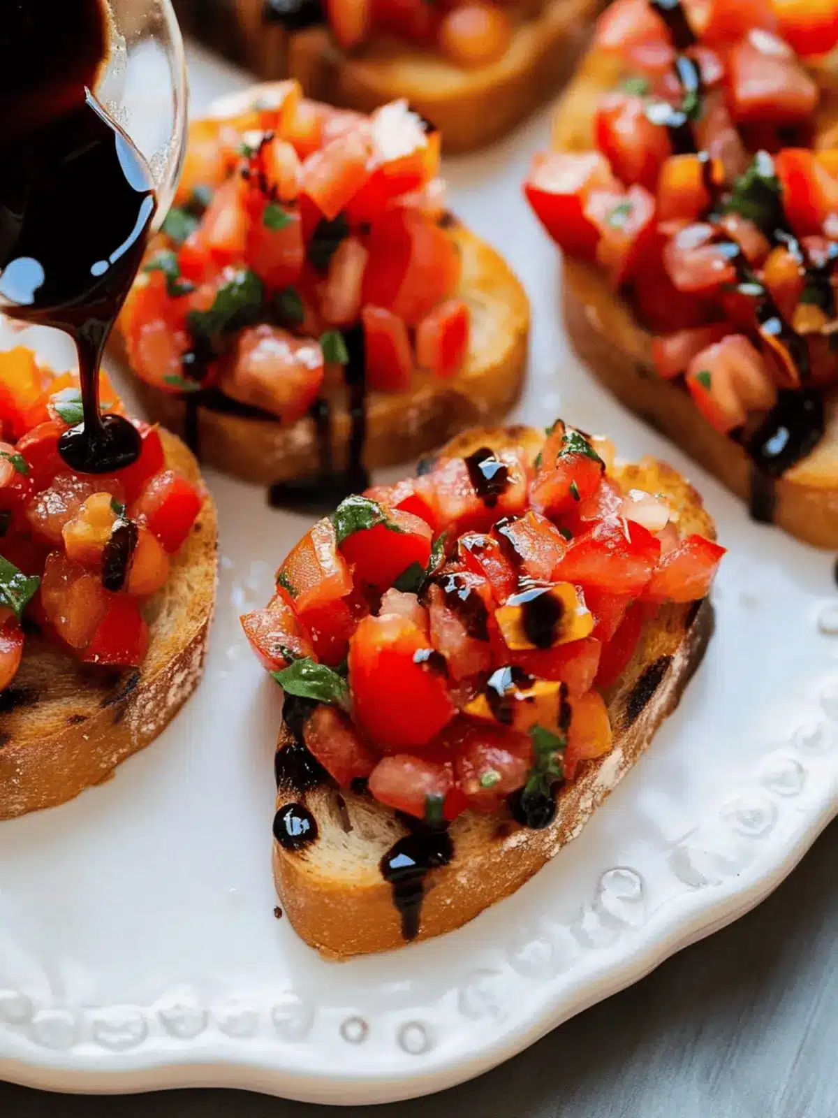 Tomato Basil Bruschetta with Balsamic Drizzle