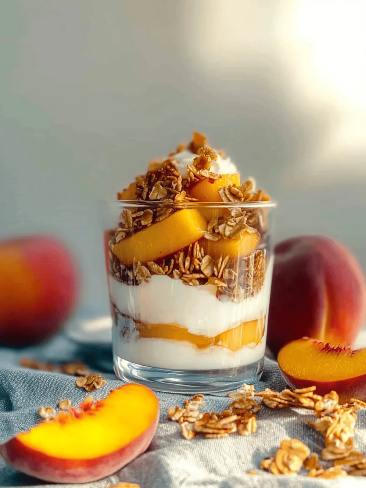 Yogurt Peach Parfait Bliss: A Healthy Breakfast Delight