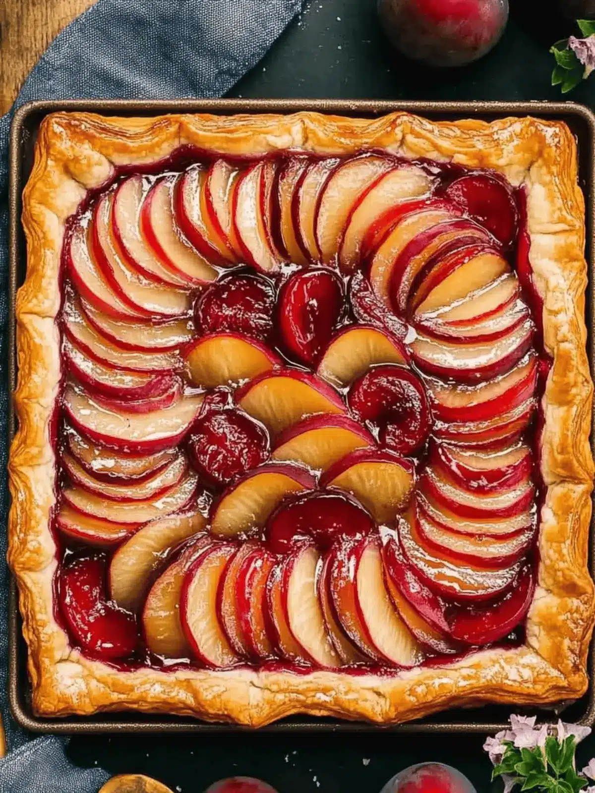 Puff Pastry Plum Tart