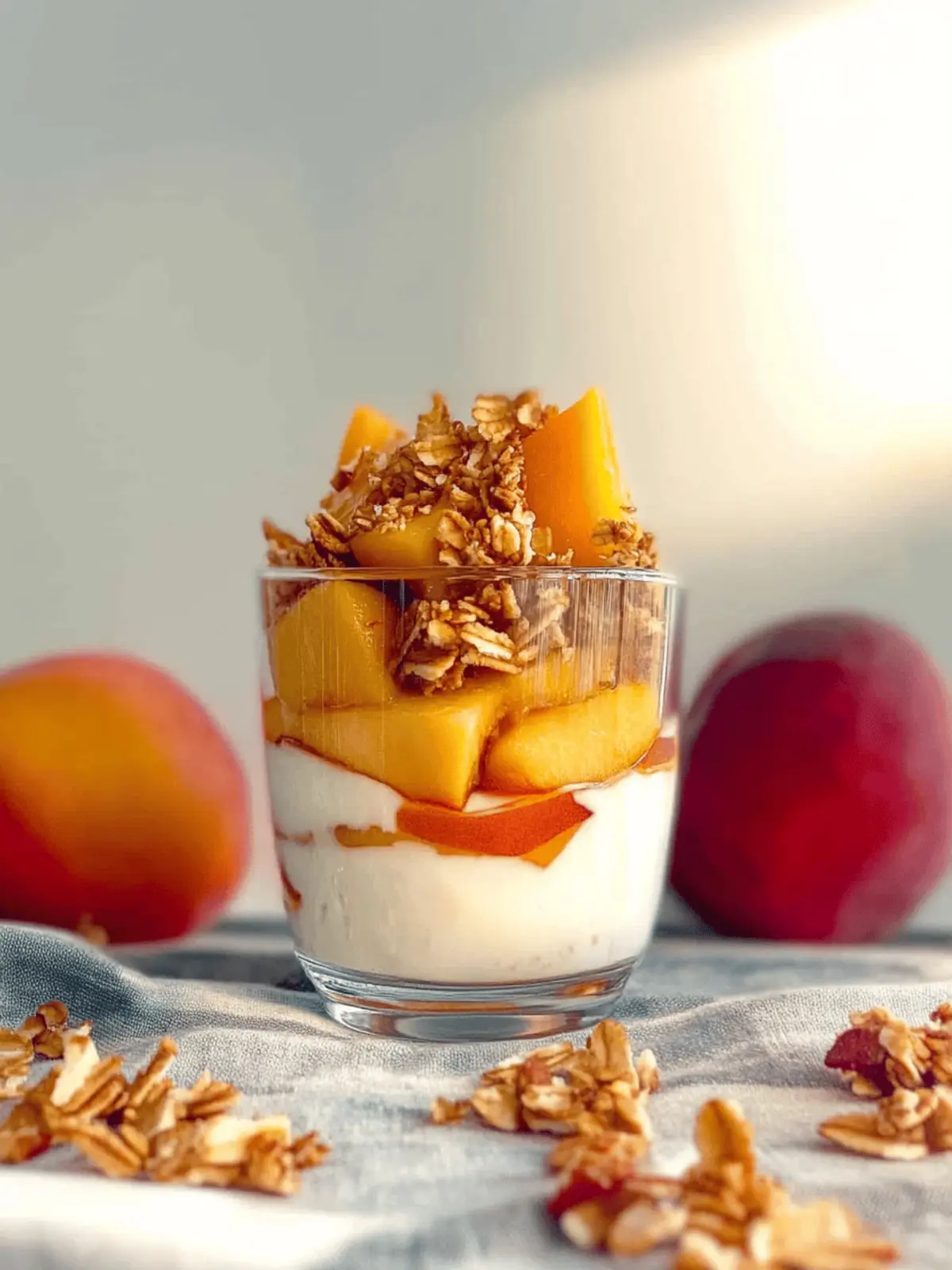 Yogurt Peach Parfait Bliss: A Healthy Breakfast Delight