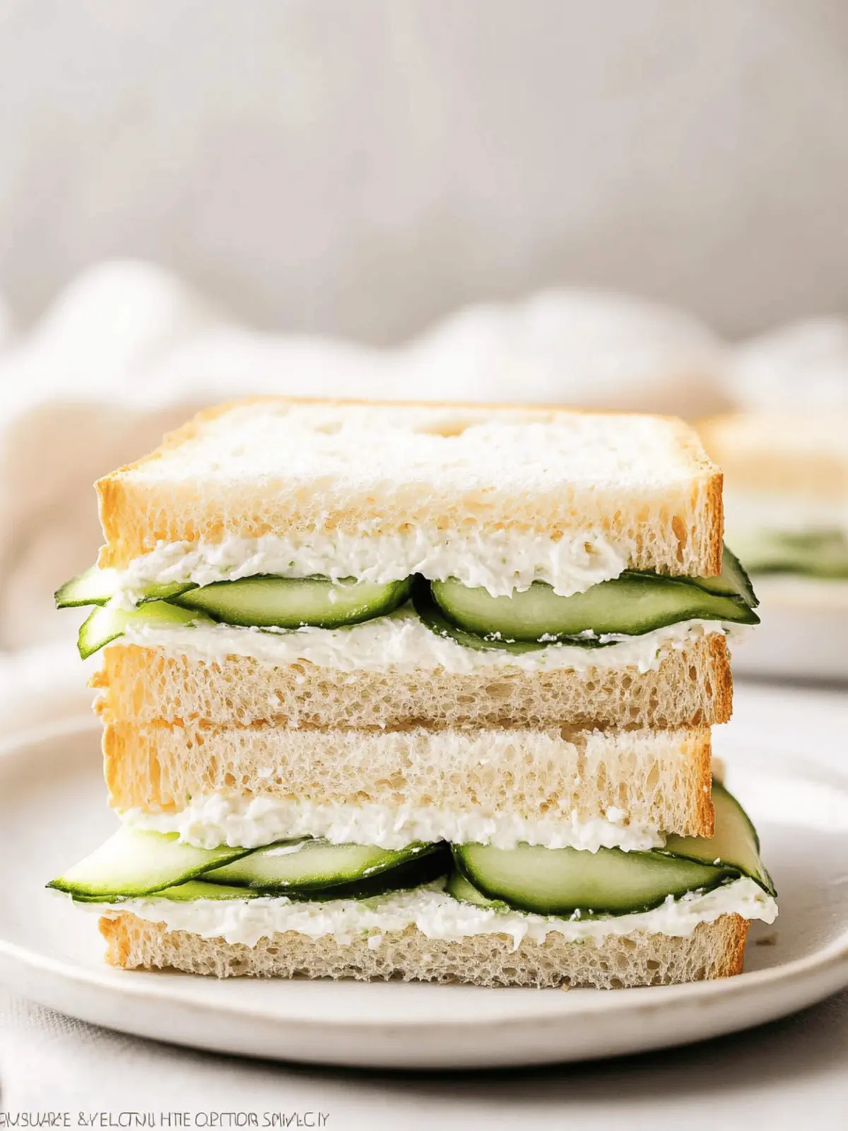 Classic Cream Cheese & English Cucumber Sandwich