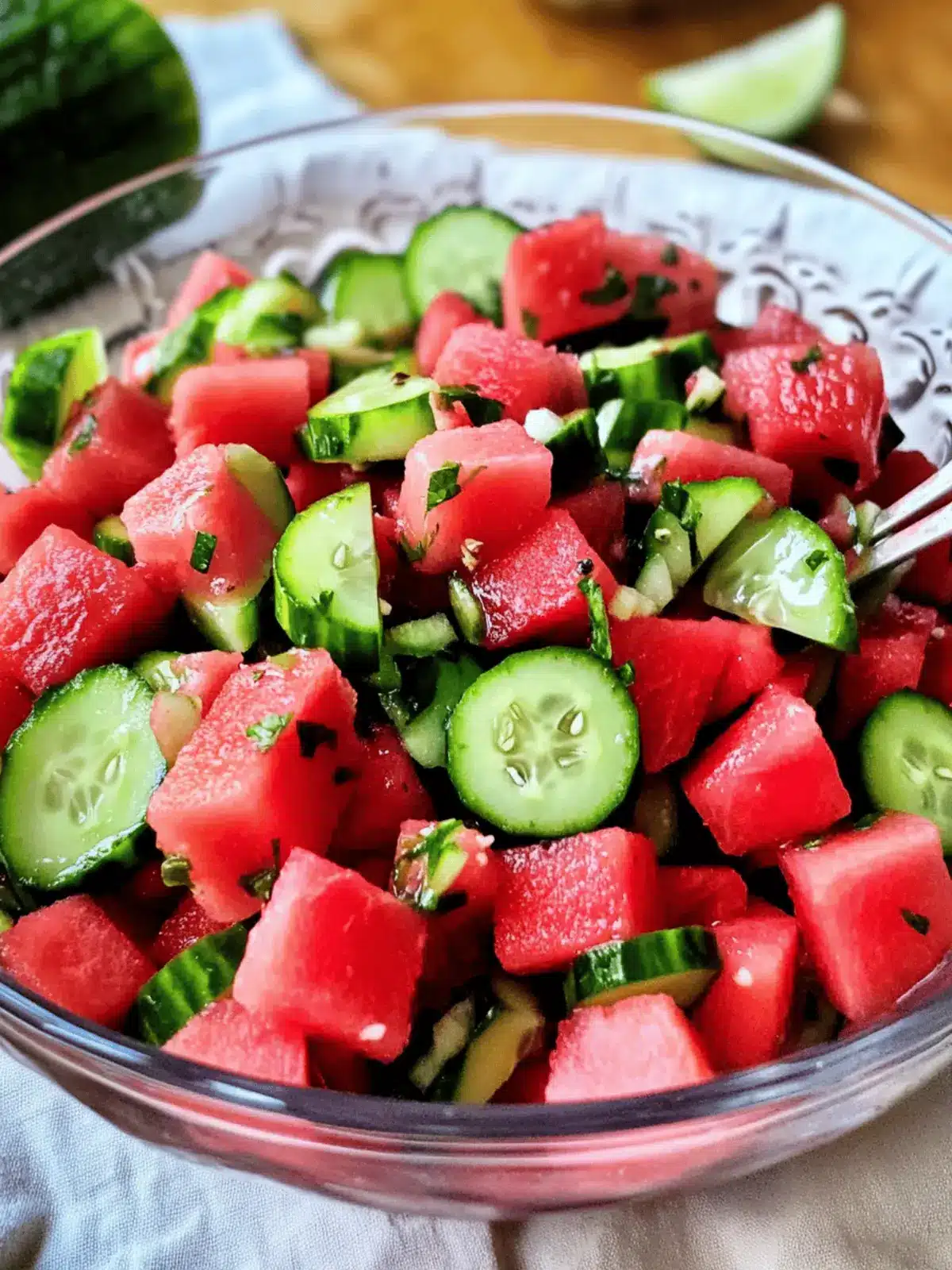 Old-Fashioned Watermelon Cucumber Salad That's Sweet and Savory