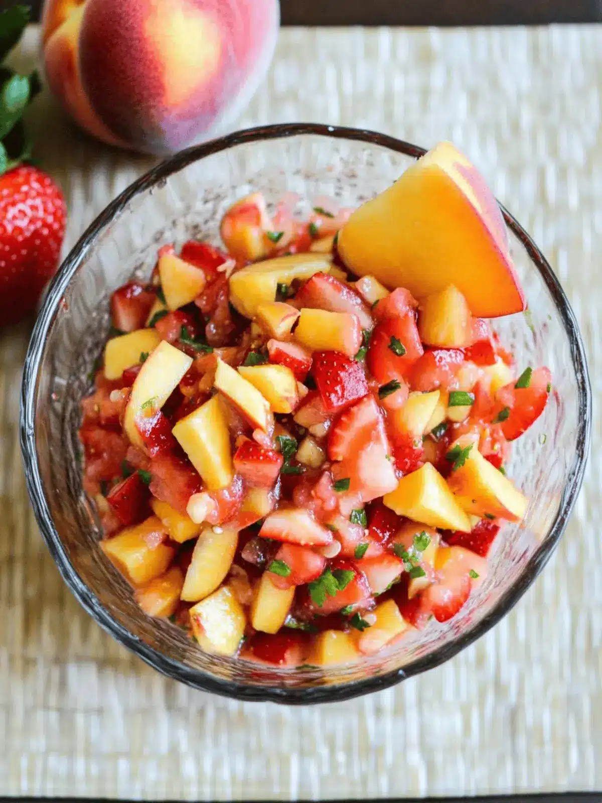 Fresh Strawberry and Peach Salsa for the Perfect Summer Chill