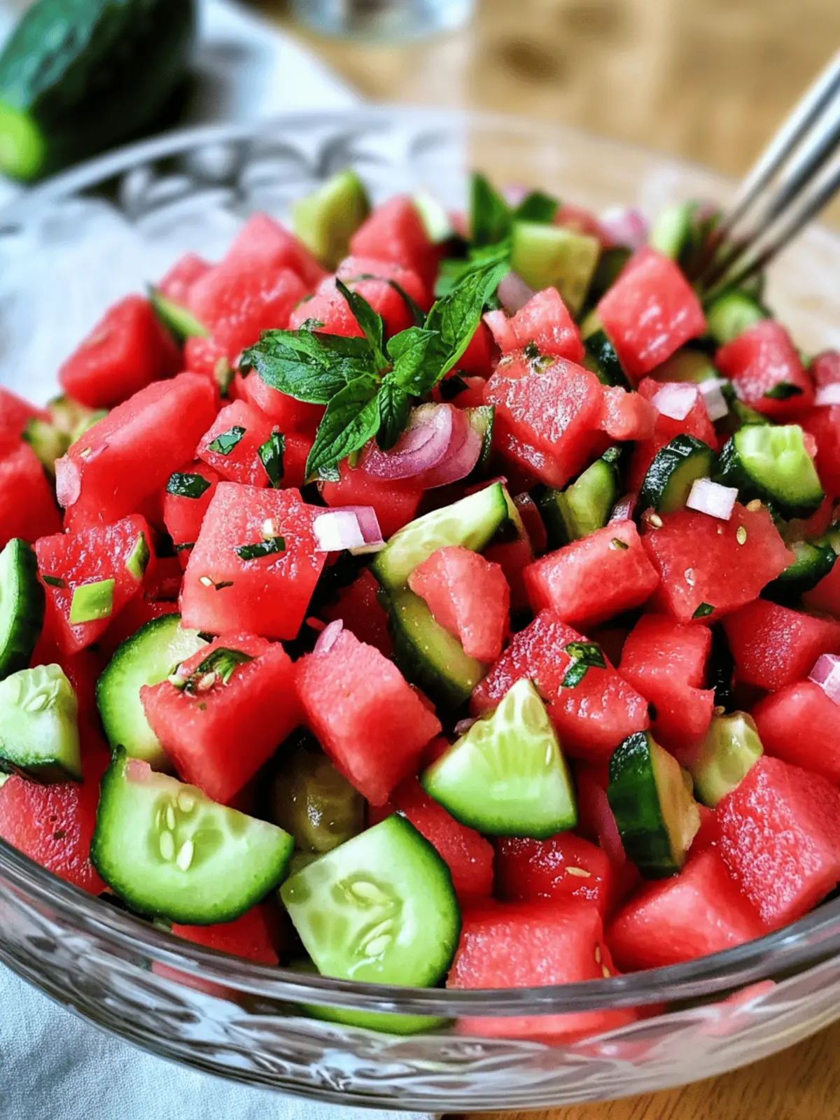 Old-Fashioned Watermelon Cucumber Salad That's Sweet and Savory