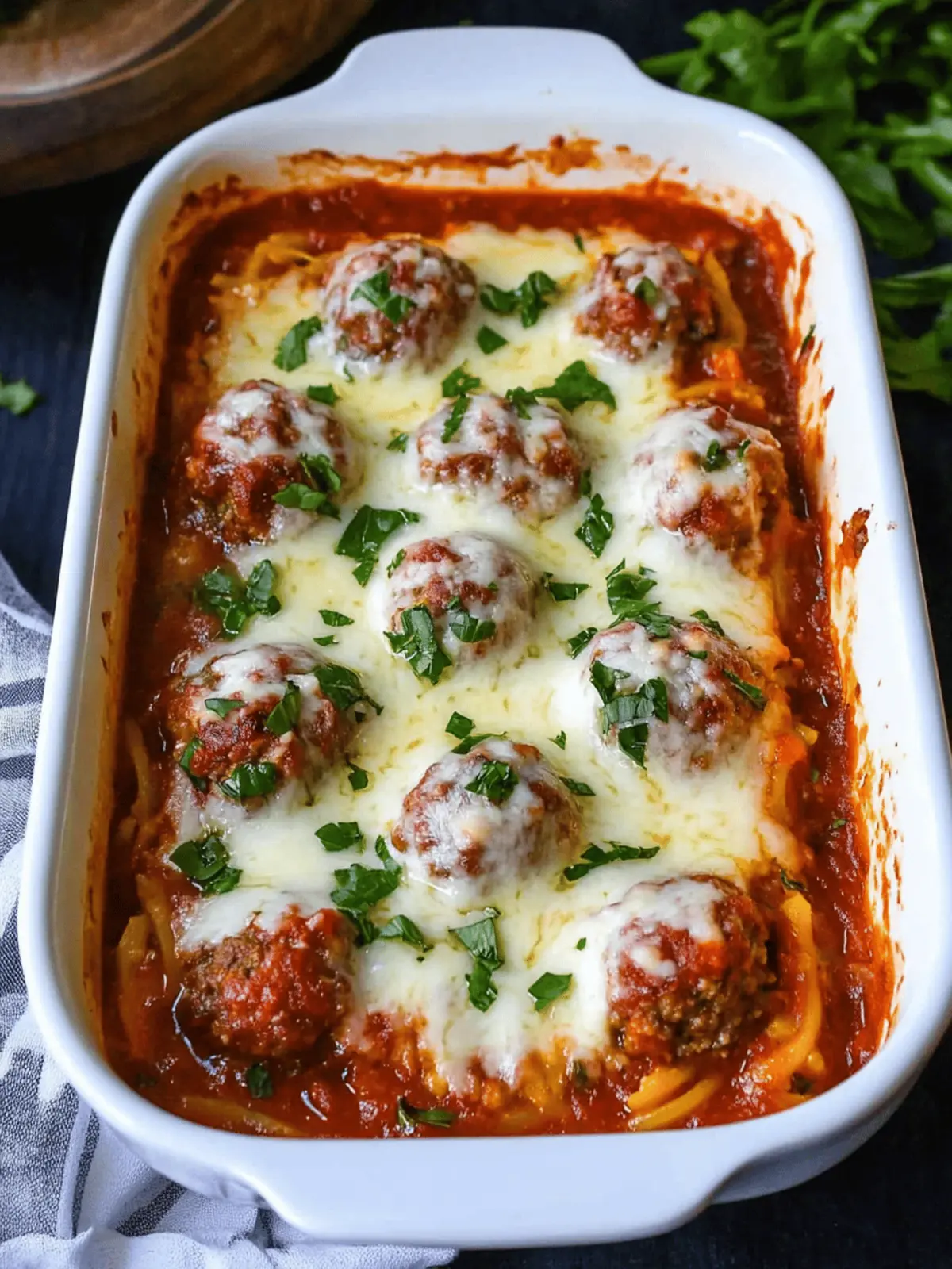 Delicious Spaghetti Squash Meatball Casserole Your Family Will Love