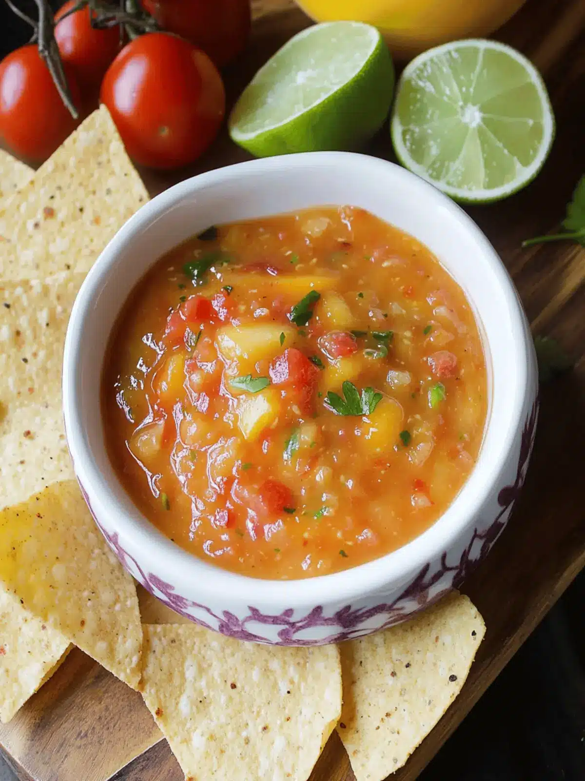 Roasted Peach Tomato Salsa
