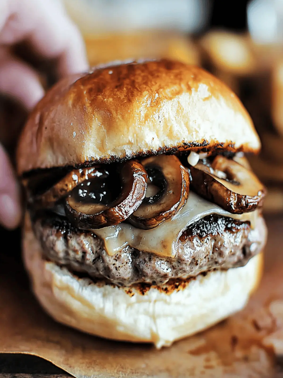 Mushroom Swiss Burger