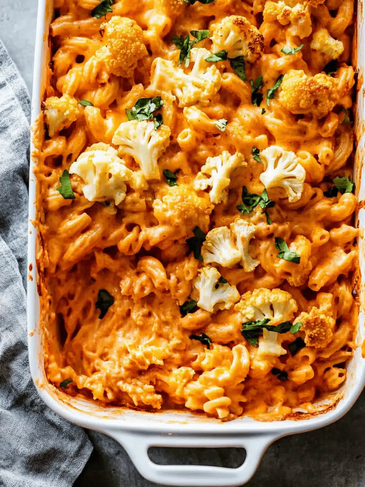 Buffalo Cauliflower Mac and Cheese