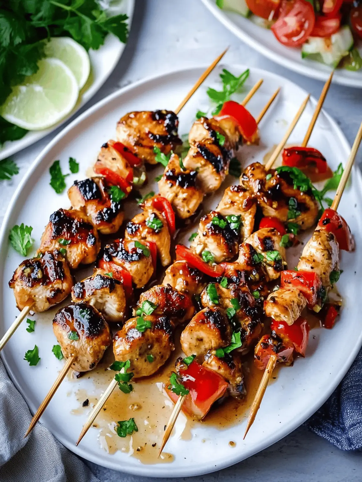 Honey Garlic Chicken Skewers