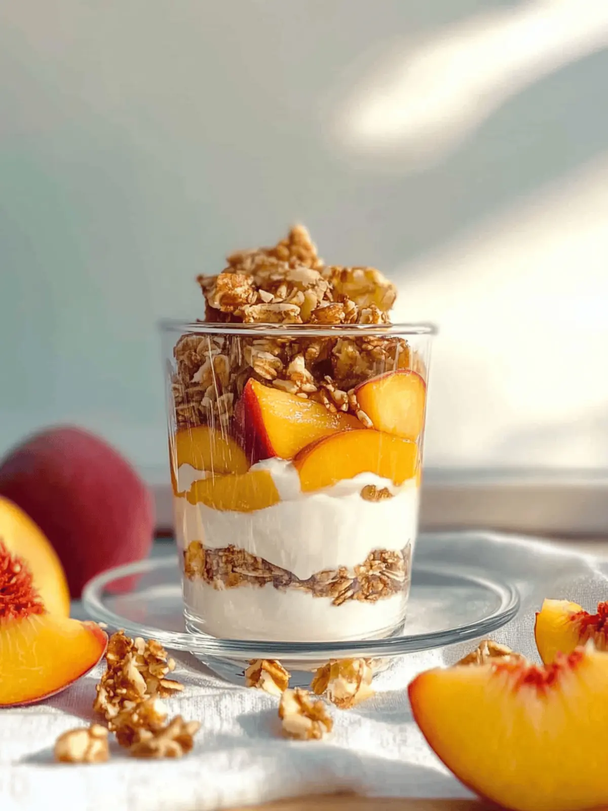 Yogurt Peach Parfait