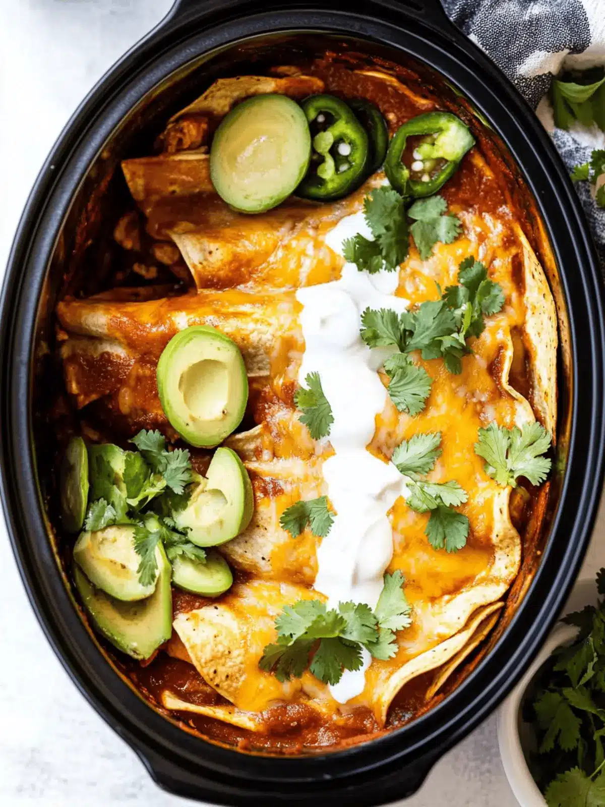 Slow Cooker Chicken Enchiladas