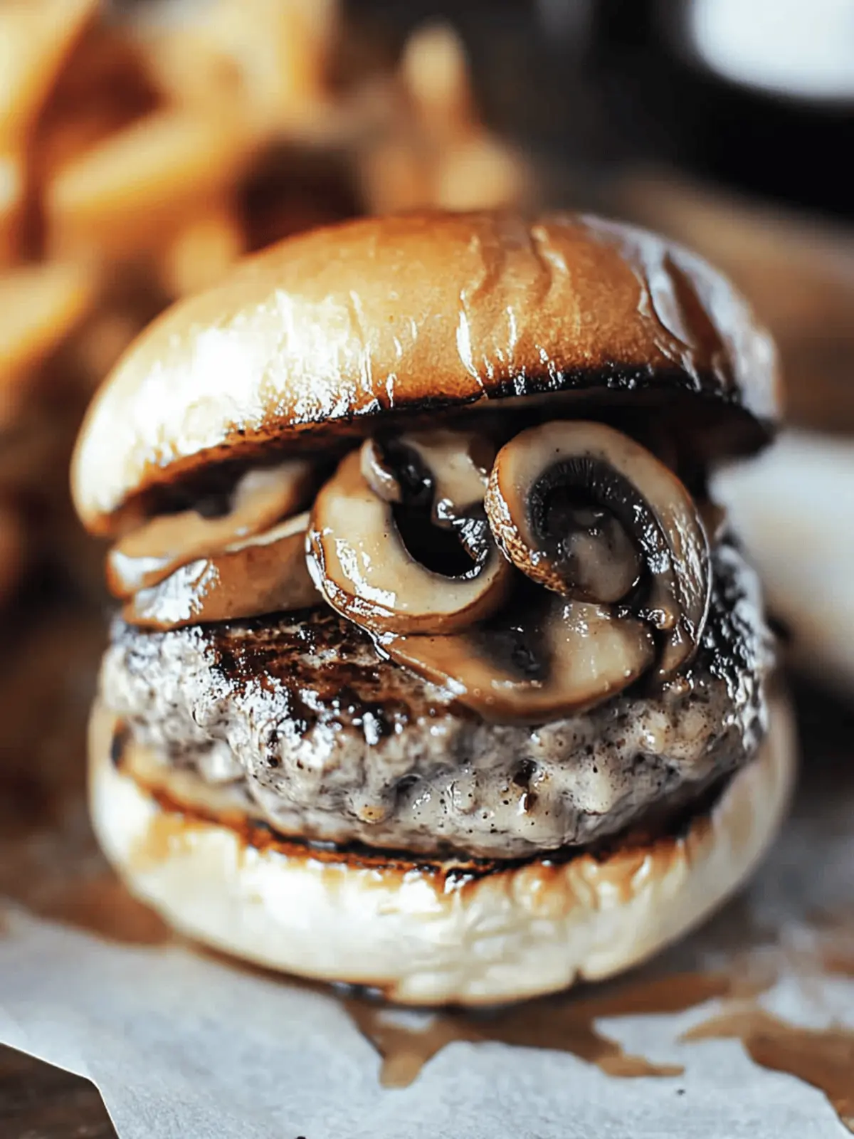 Mushroom Swiss Burger