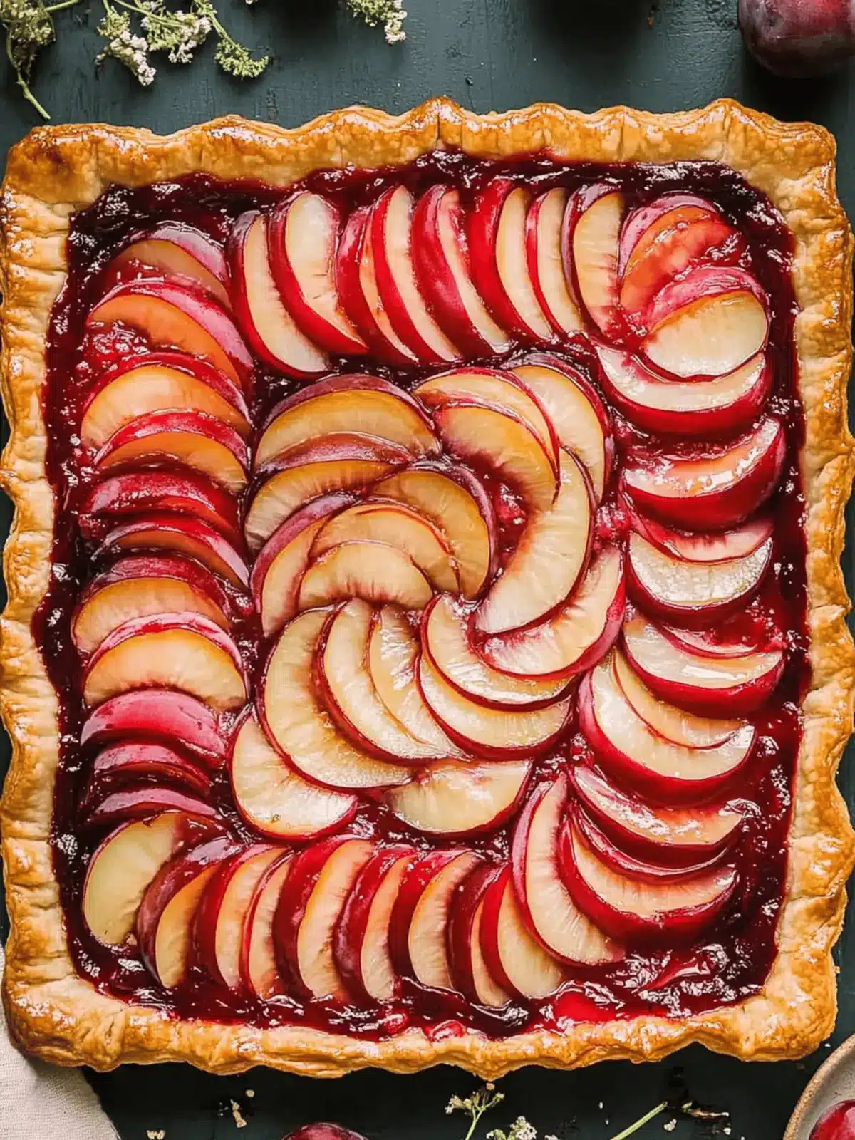Puff Pastry Plum Tart