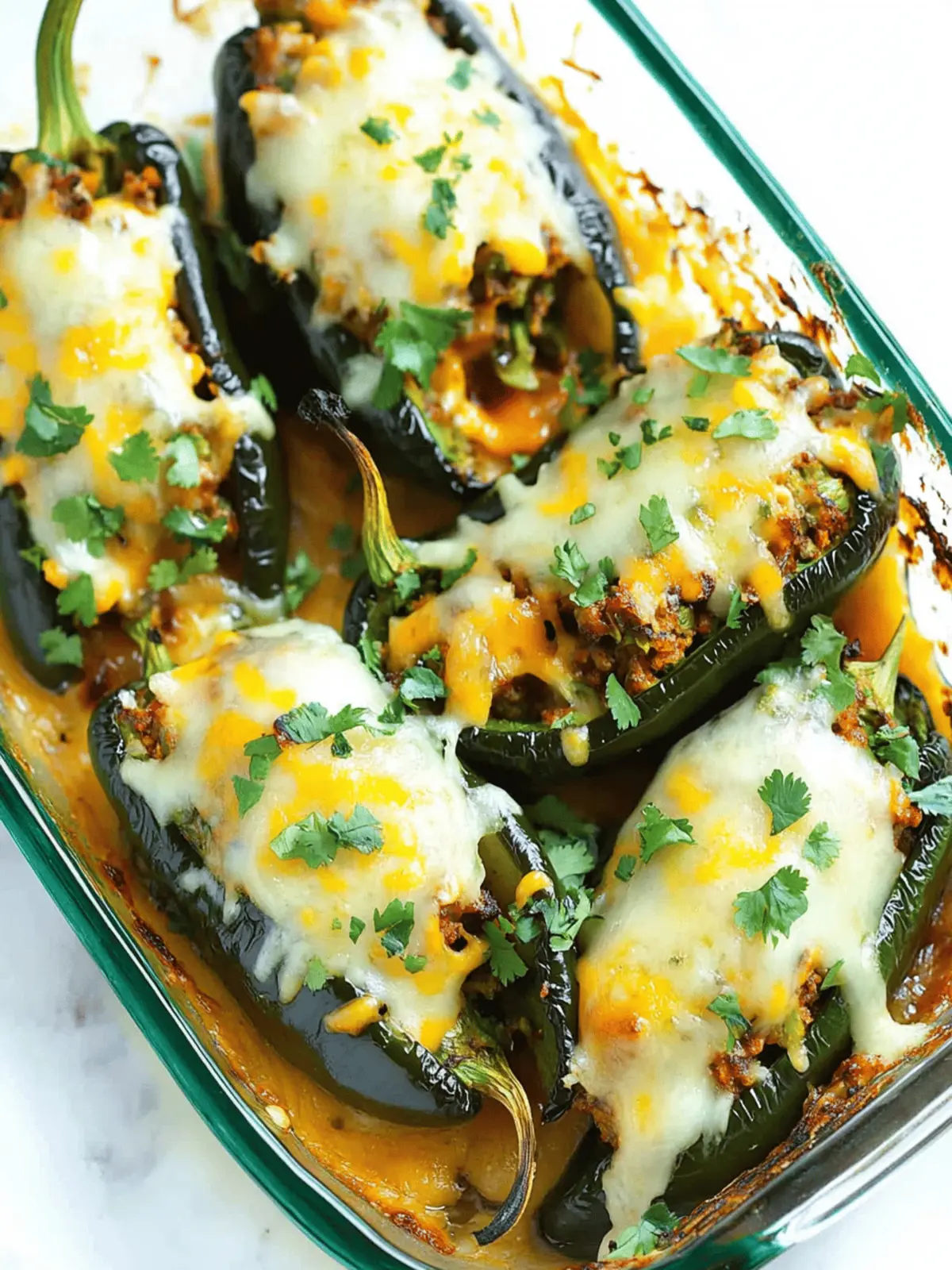Cheesy Stuffed Poblano Peppers