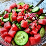 Old-Fashioned Watermelon Cucumber Salad (Sweet, Savory, & Simple)