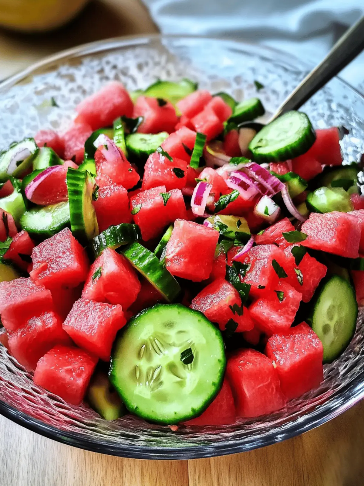Old-Fashioned Watermelon Cucumber Salad (Sweet, Savory, & Simple)