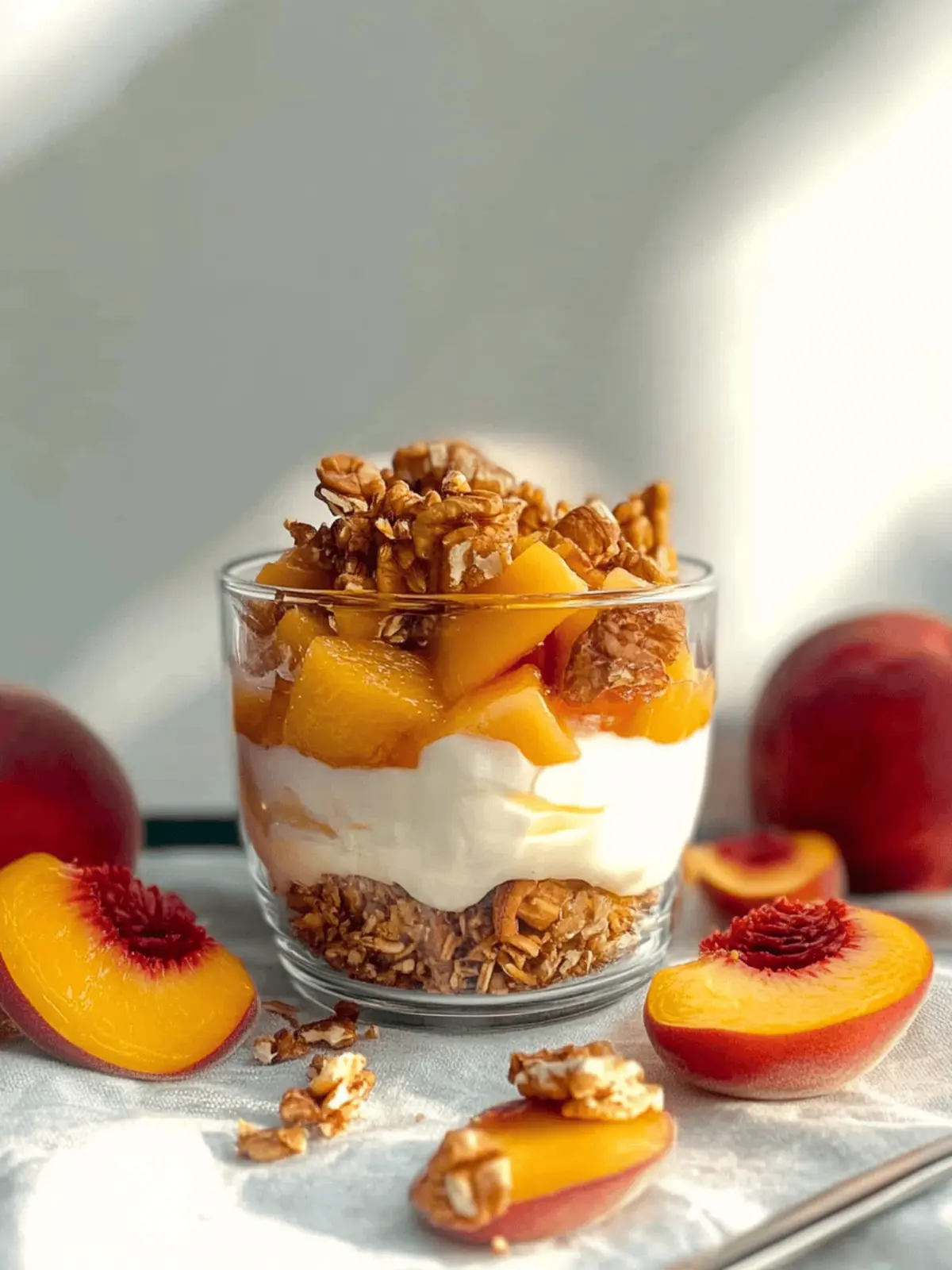 Yogurt Peach Parfait Bliss: A Healthy Breakfast Delight