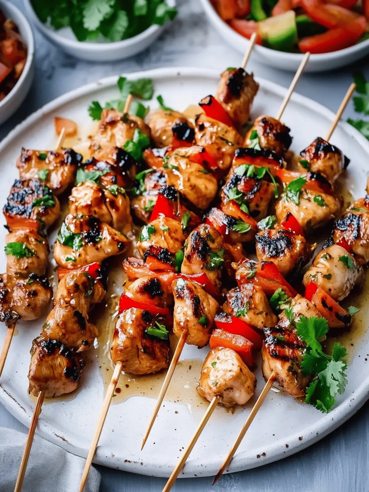 Sweet and Smoky Honey Garlic Chicken Skewers Recipe