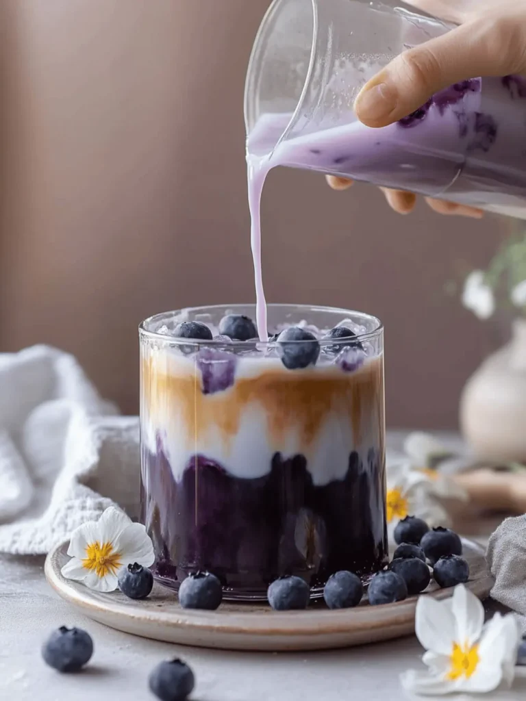 Iced Blueberry Latte