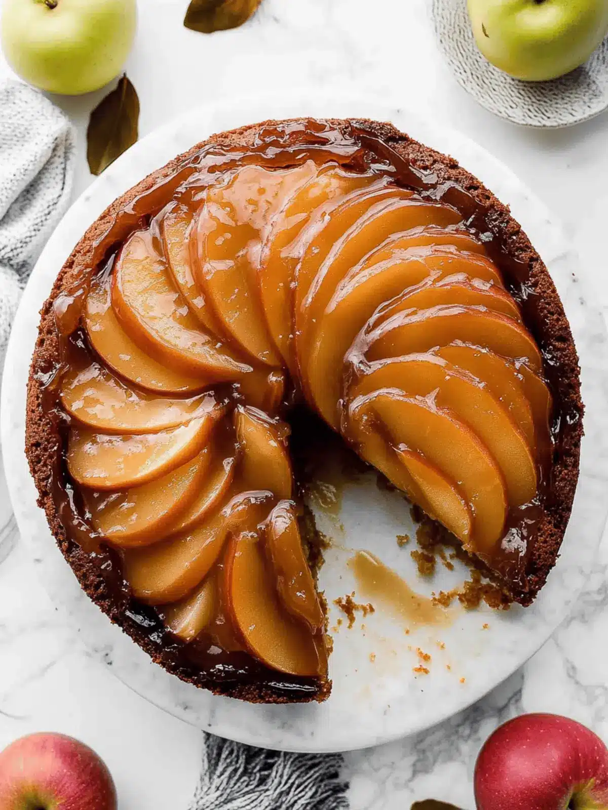 Caramel Apple Upside Down Cake