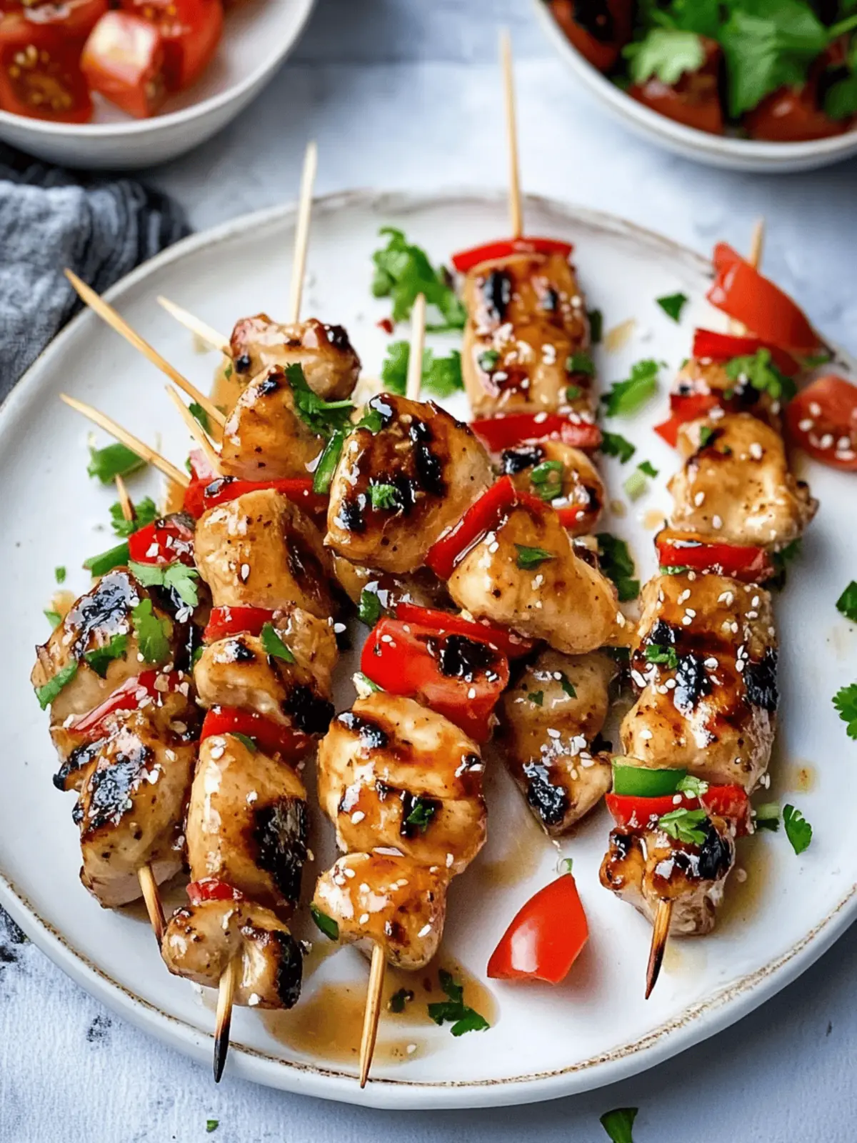 Sweet and Smoky Honey Garlic Chicken Skewers Recipe