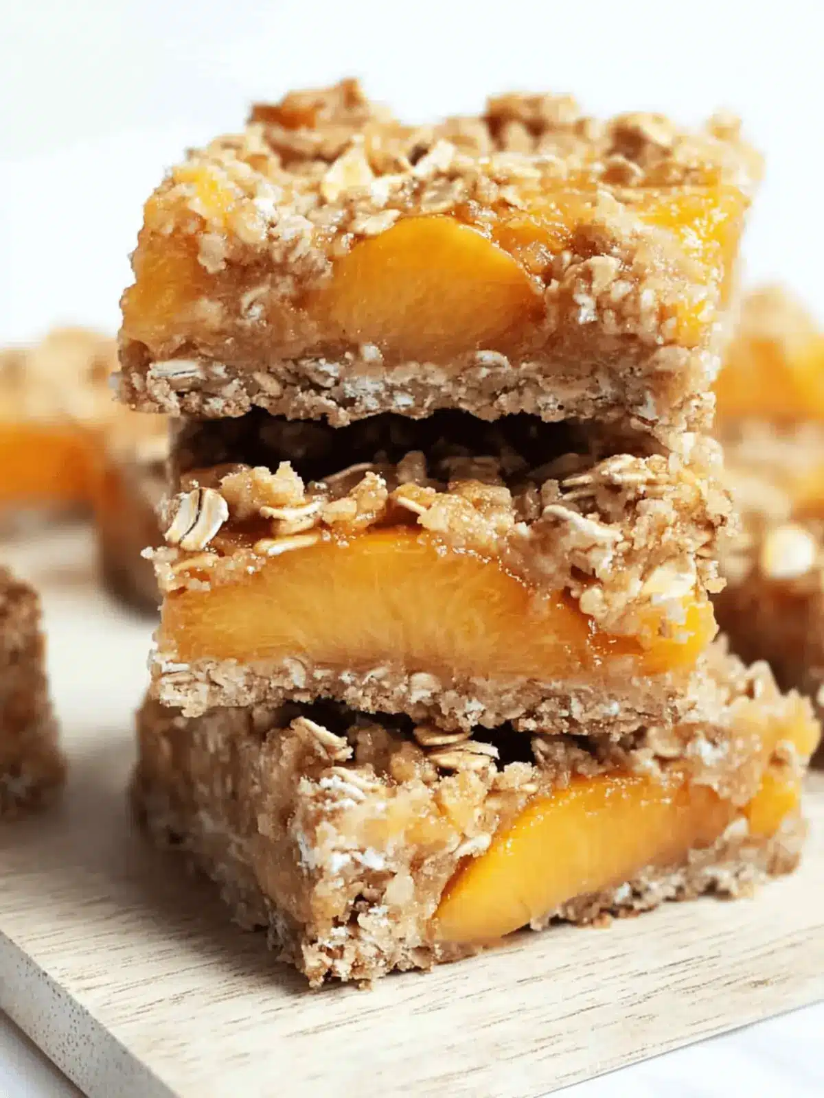 Baked Peach Oatmeal Bars