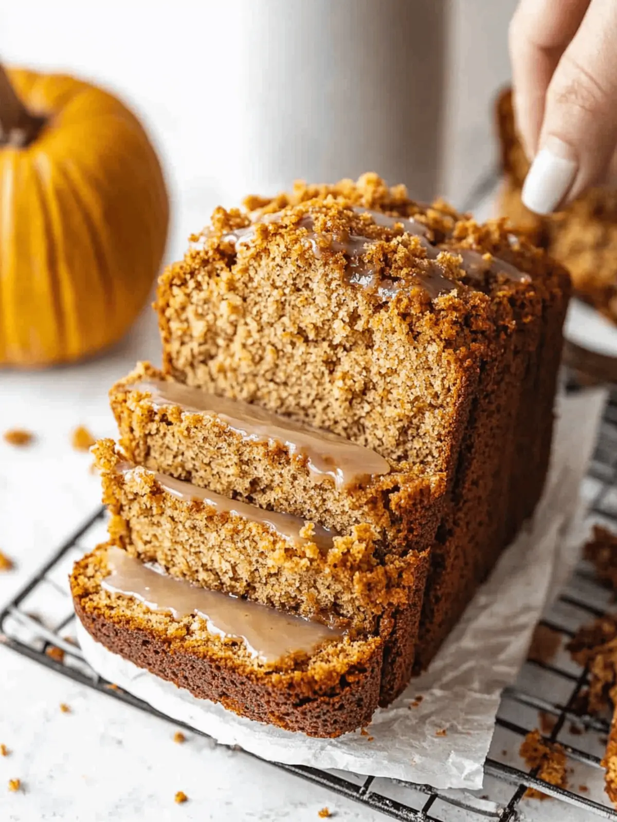 Pumpkin Bread with Maple Glaze