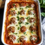 Spaghetti Squash Meatball Casserole