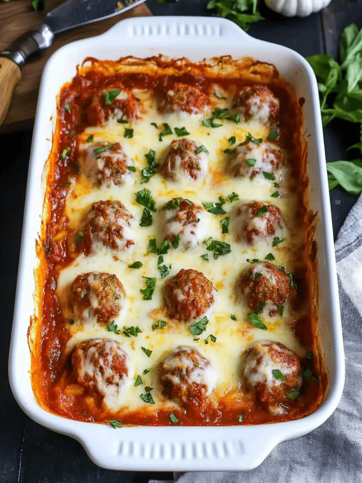Spaghetti Squash Meatball Casserole