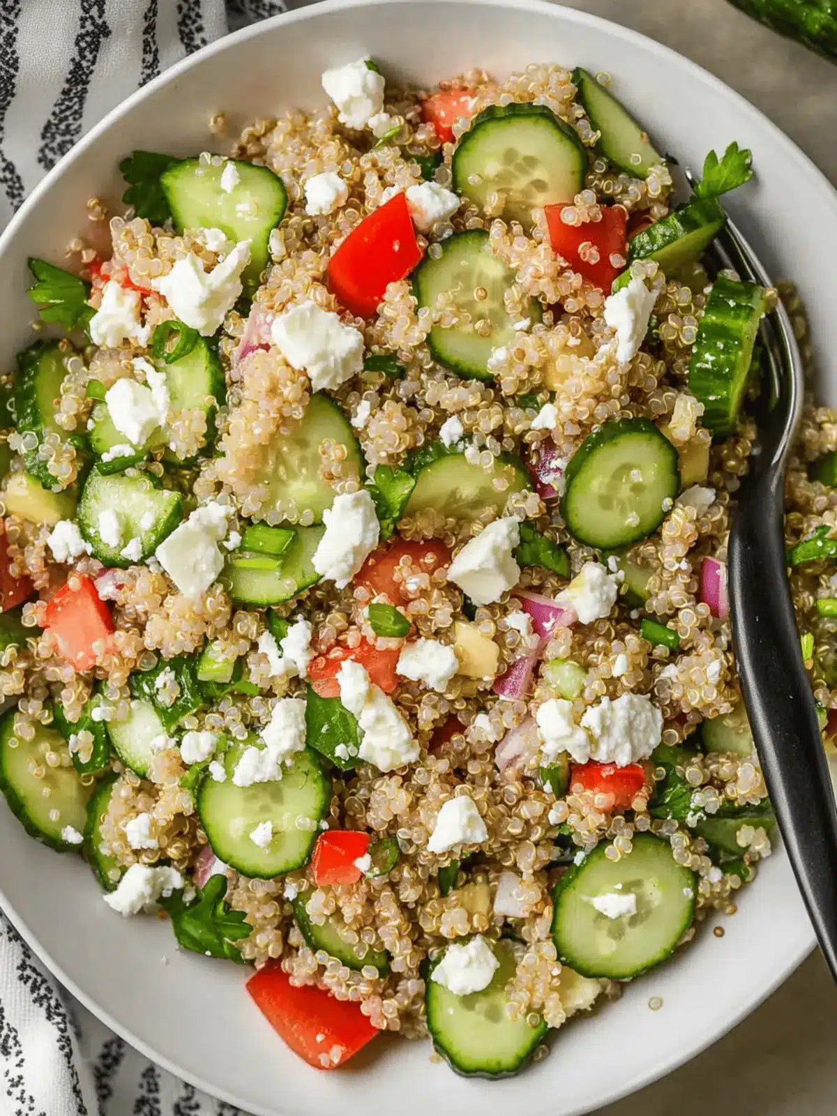 Easy Cucumber Quinoa Salad with Feta: Refreshing and Quick