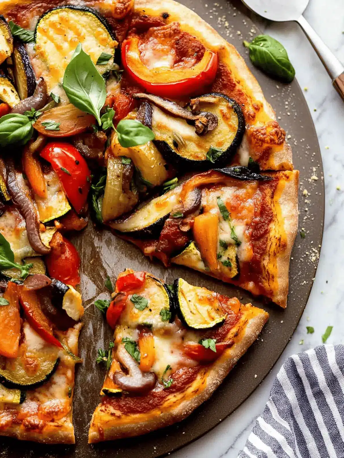 Roasted Vegetable Whole Wheat Pizza