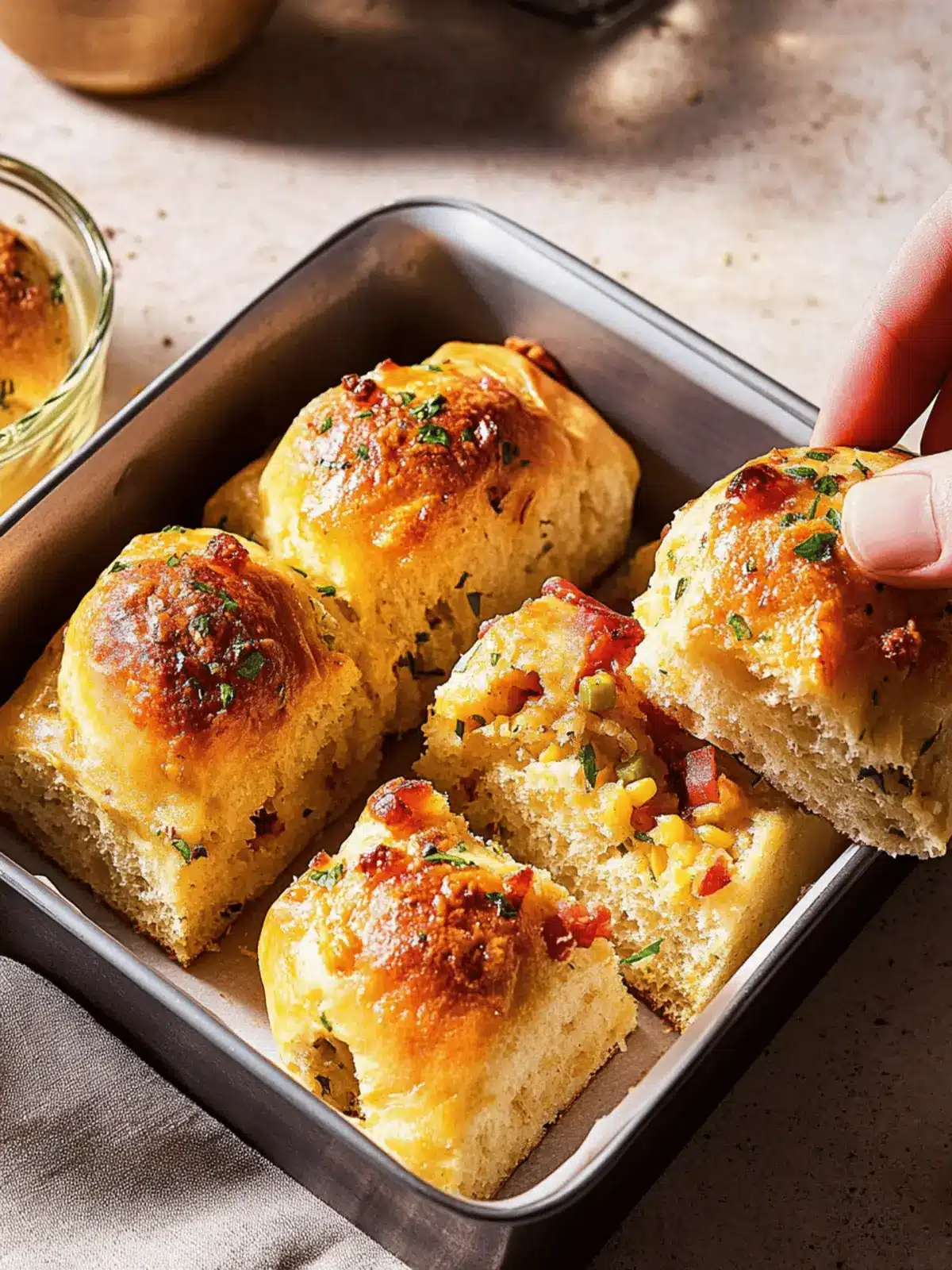 Loaded Baked Potato Dinner Rolls