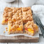 Peaches and Cream Crumble Bars