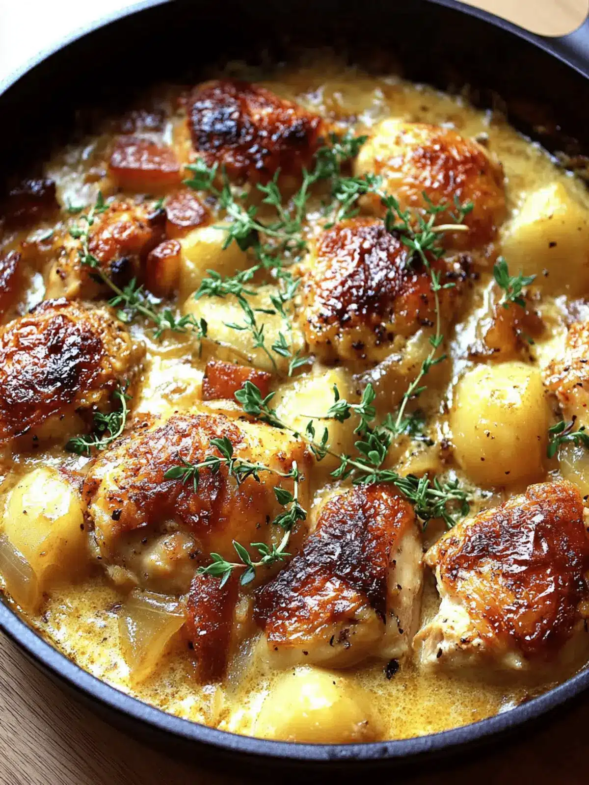Creamy French Style Chicken Casserole a la Normande