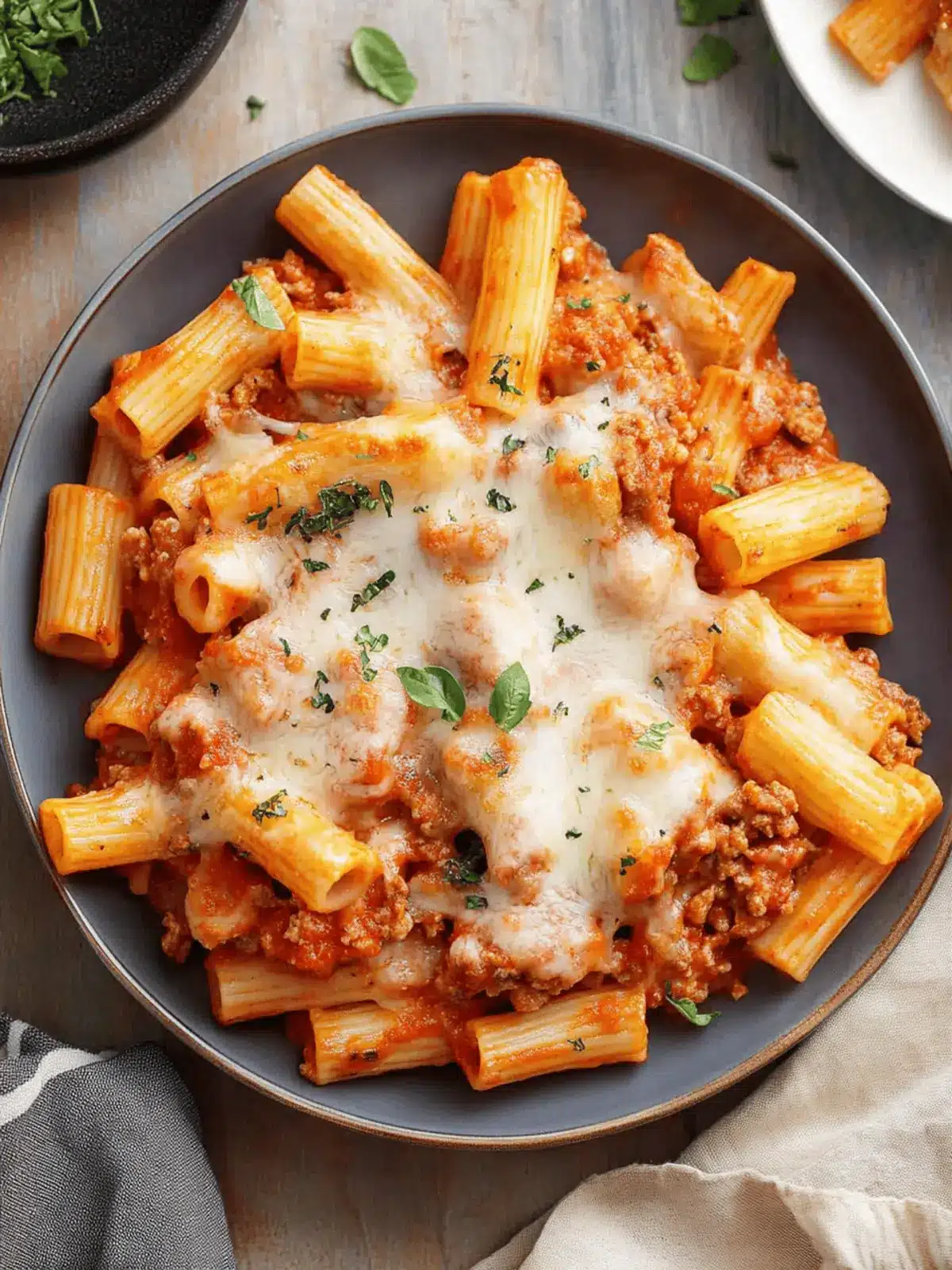 Ground Turkey Baked Rigatoni